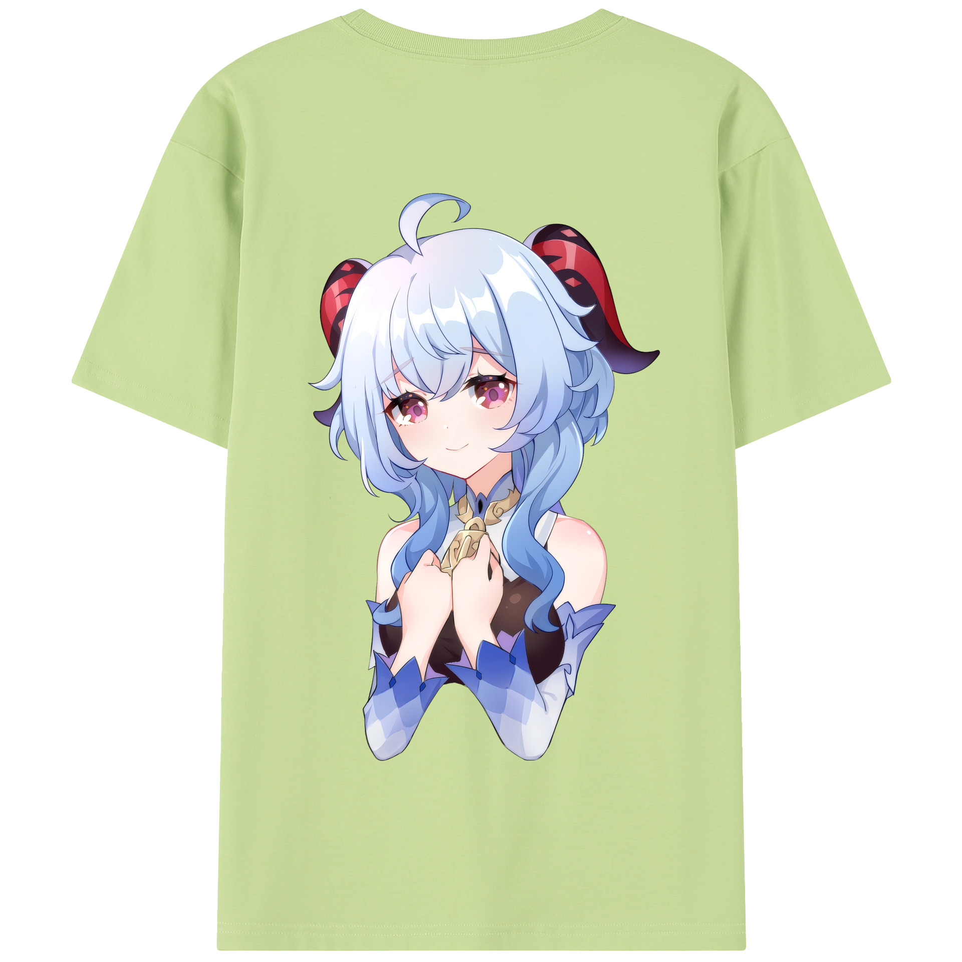 げんし神 甘雨 かんう genshin Ganyu 綿100％半袖Tシャツ（背面プリント）